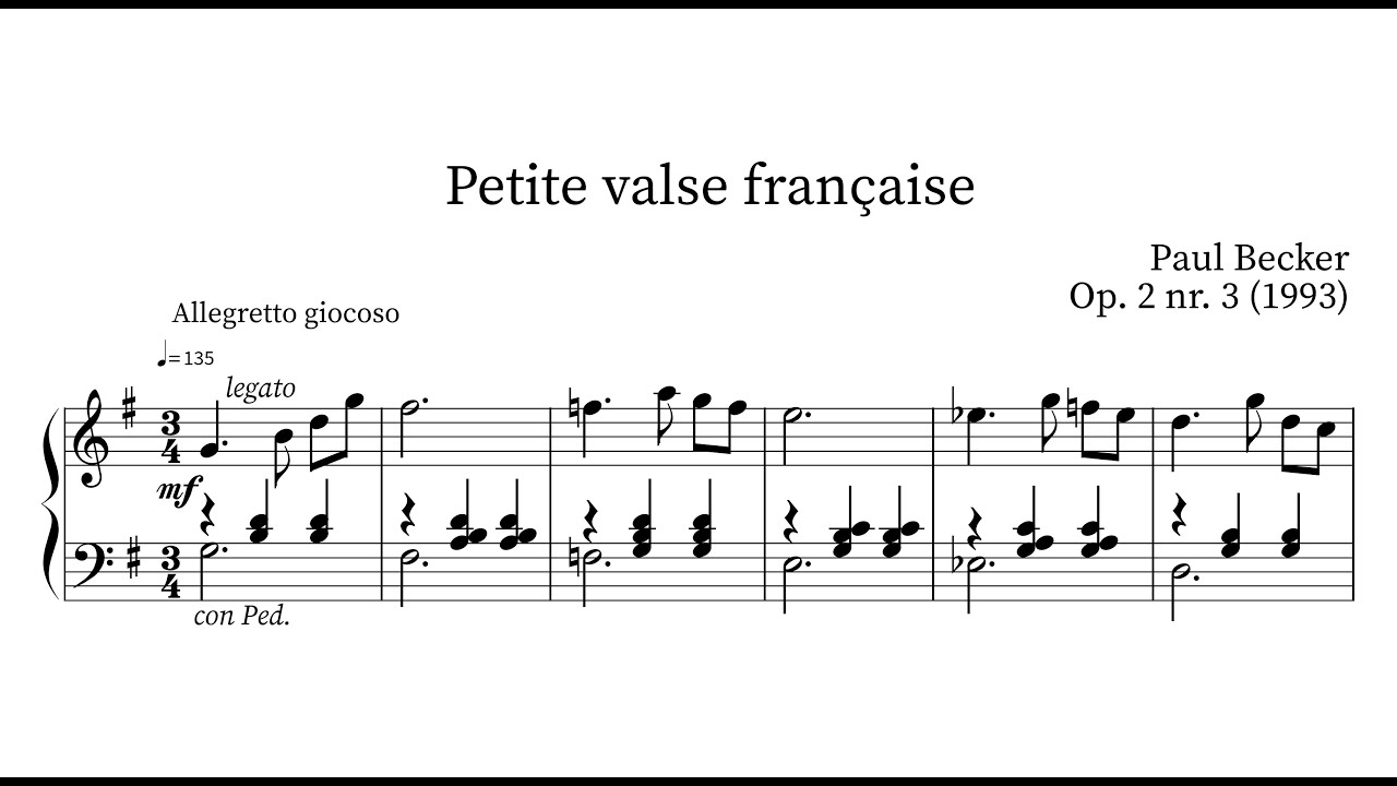 Paul Becker: Petite Valse Française, Op.2/3 [1993]