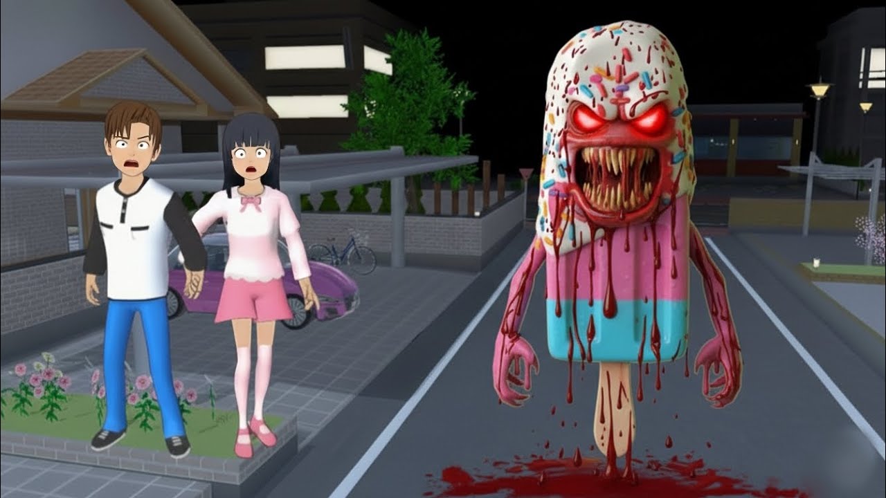 YUTA MIO PANIK ADA MONSTER KEREKAM CCTV || SAKURA SCHOOL SIMULATOR