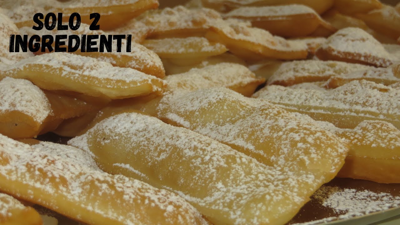 Chiacchiere solo 2 ingredienti, pronte in pochi minuti!