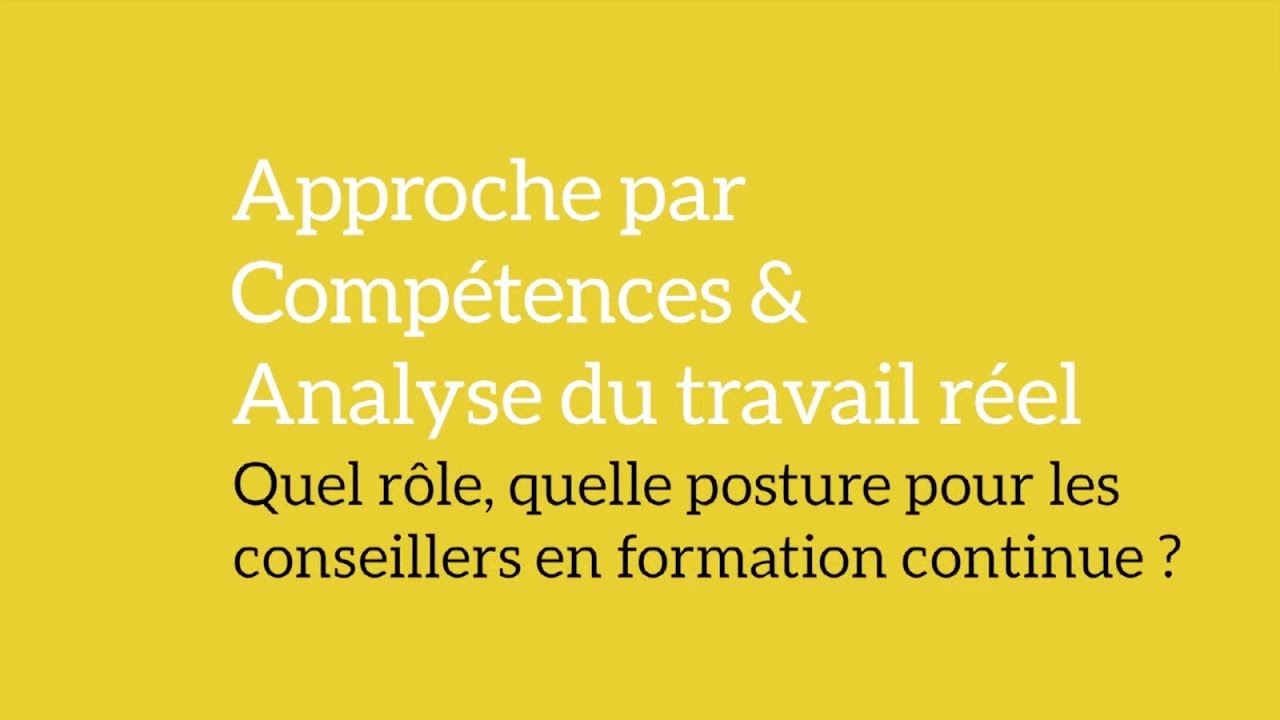 Quel rôle, quelle posture pour les conseillers en formation continue