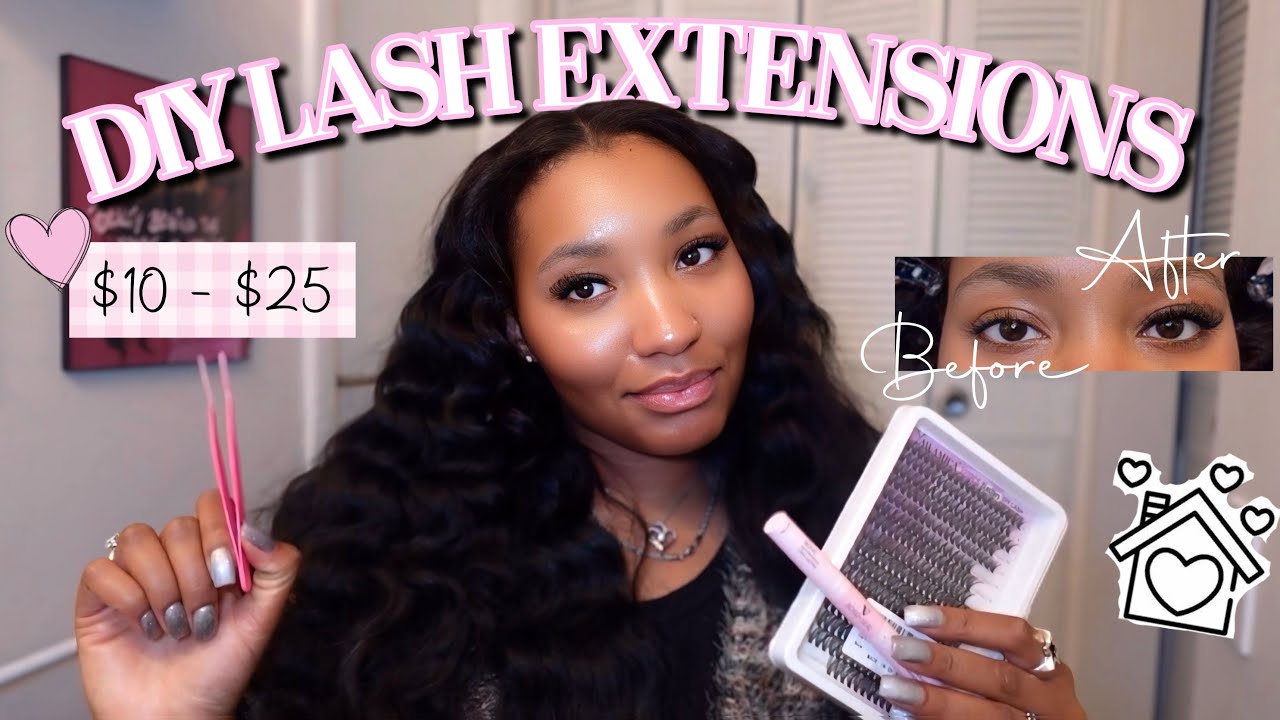 DIY LASH EXTENSIONS AT HOME | Quick, Easy,  & Beginner Friendly I Lash Clusters
