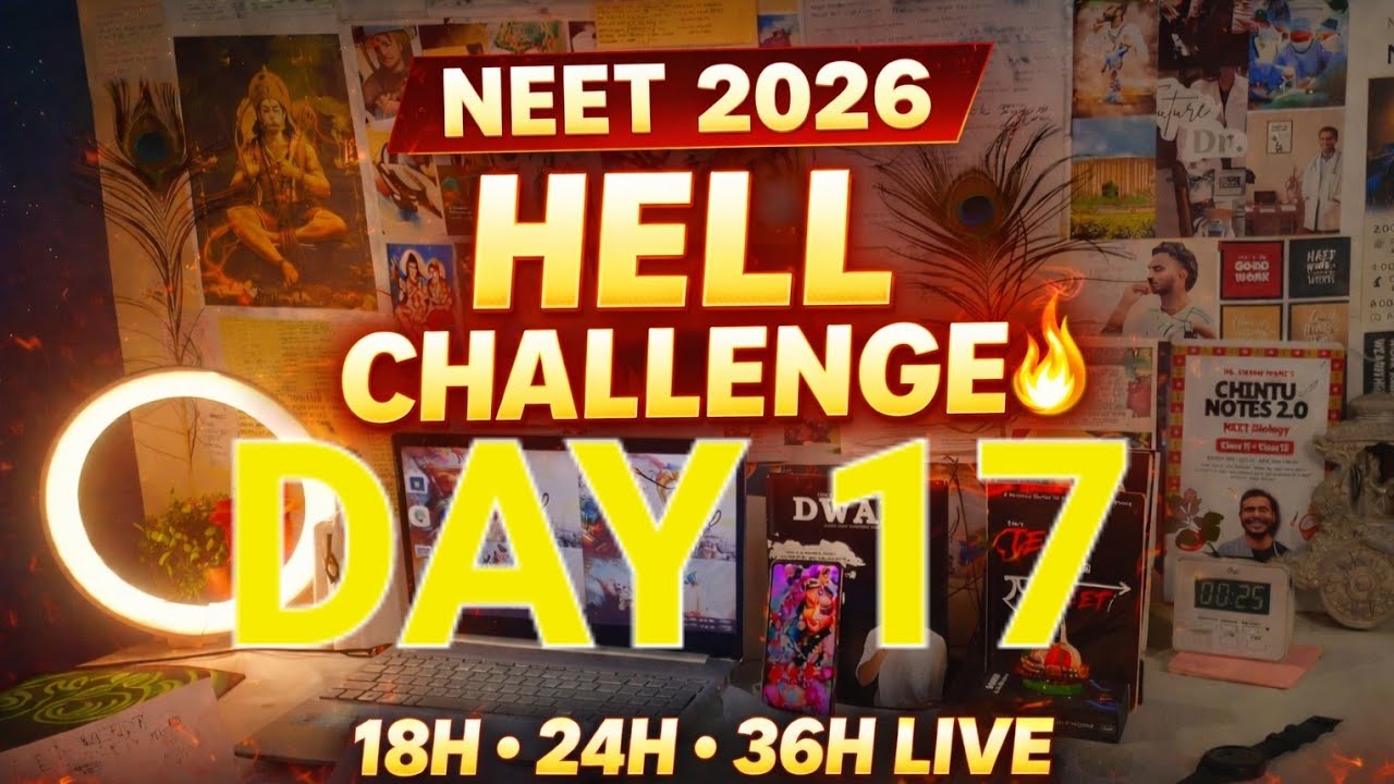 🔥🏥STUDY WITH ME 18 HR DAILY |75DAYS HELL CHALLENGE NEET 2026 | #neet #jee