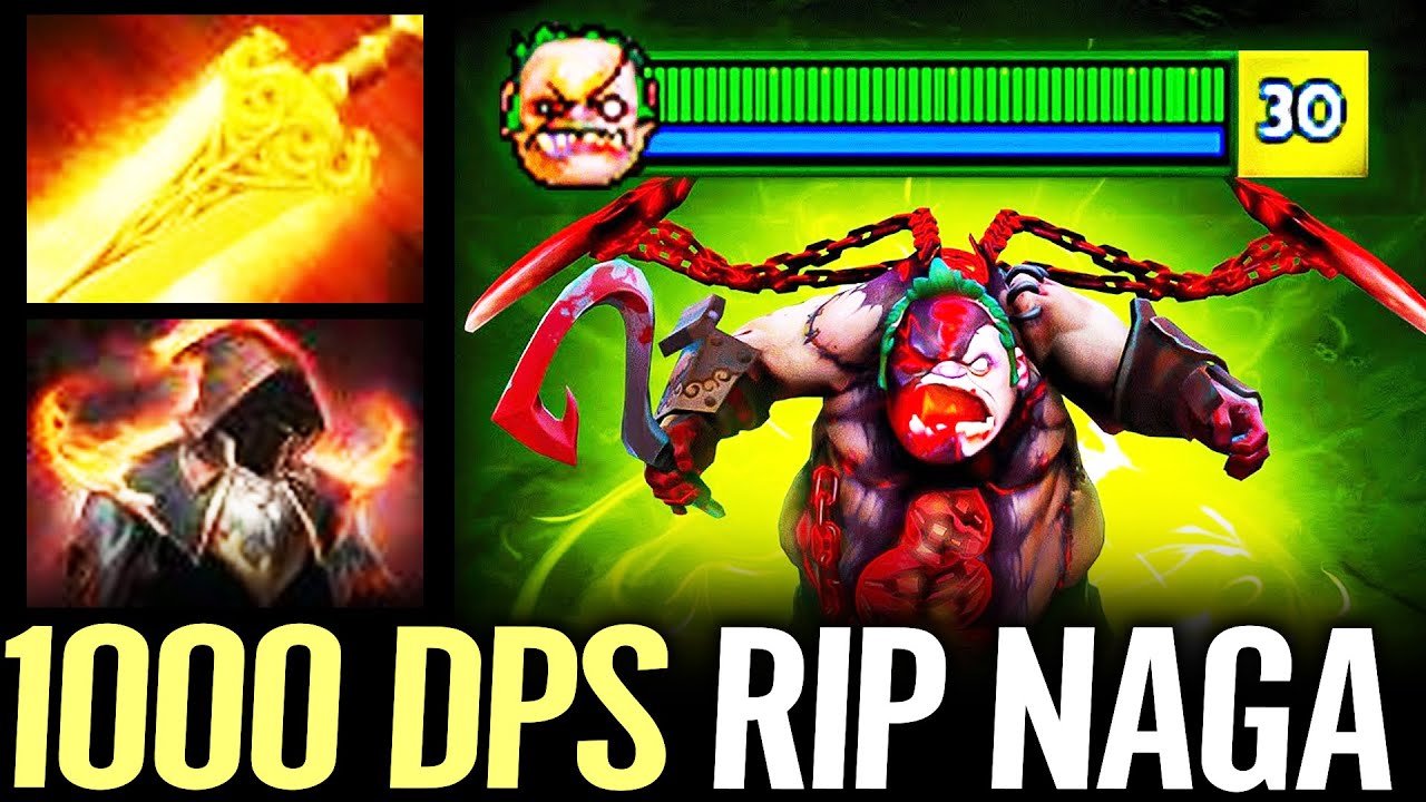 🔥 1000 DPS Pudge OFFLANE Counter NAGA &mdash; Radiance + Cloak of Flames 162% STR as DMG Dota 2 Pro