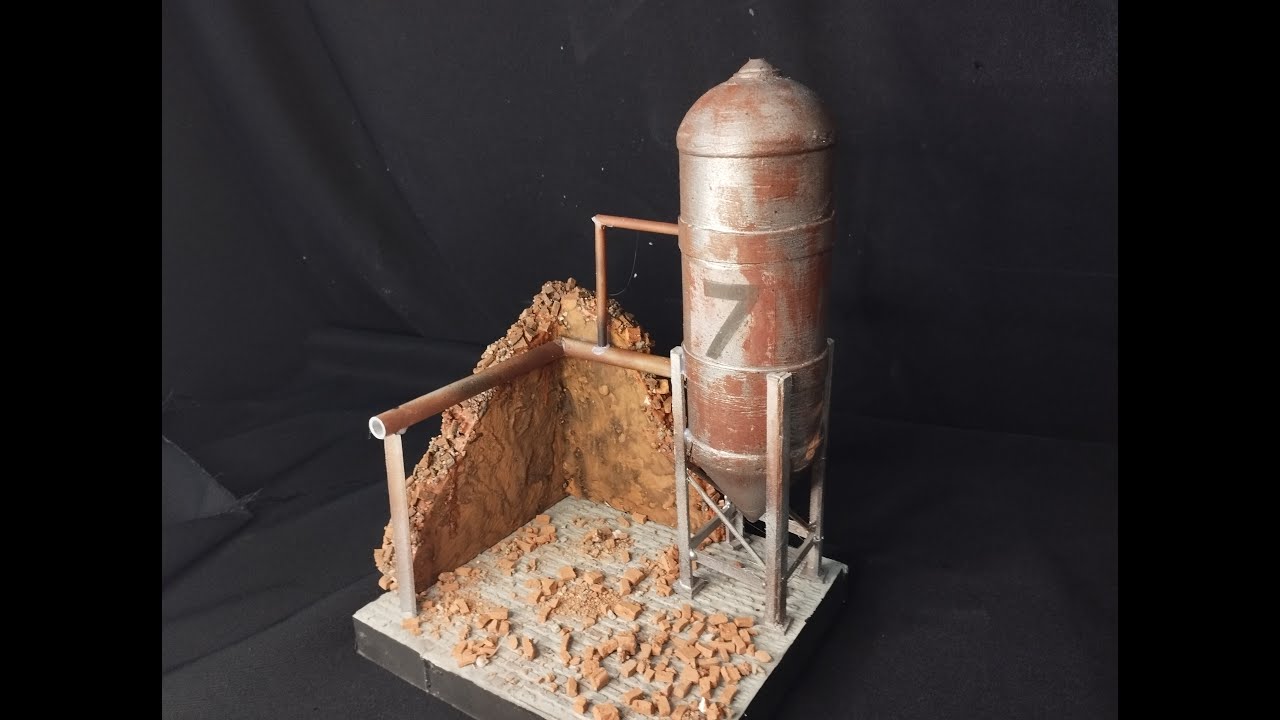 How to make an industrial scene diorama.. 1/35 scale scratch build modelling.