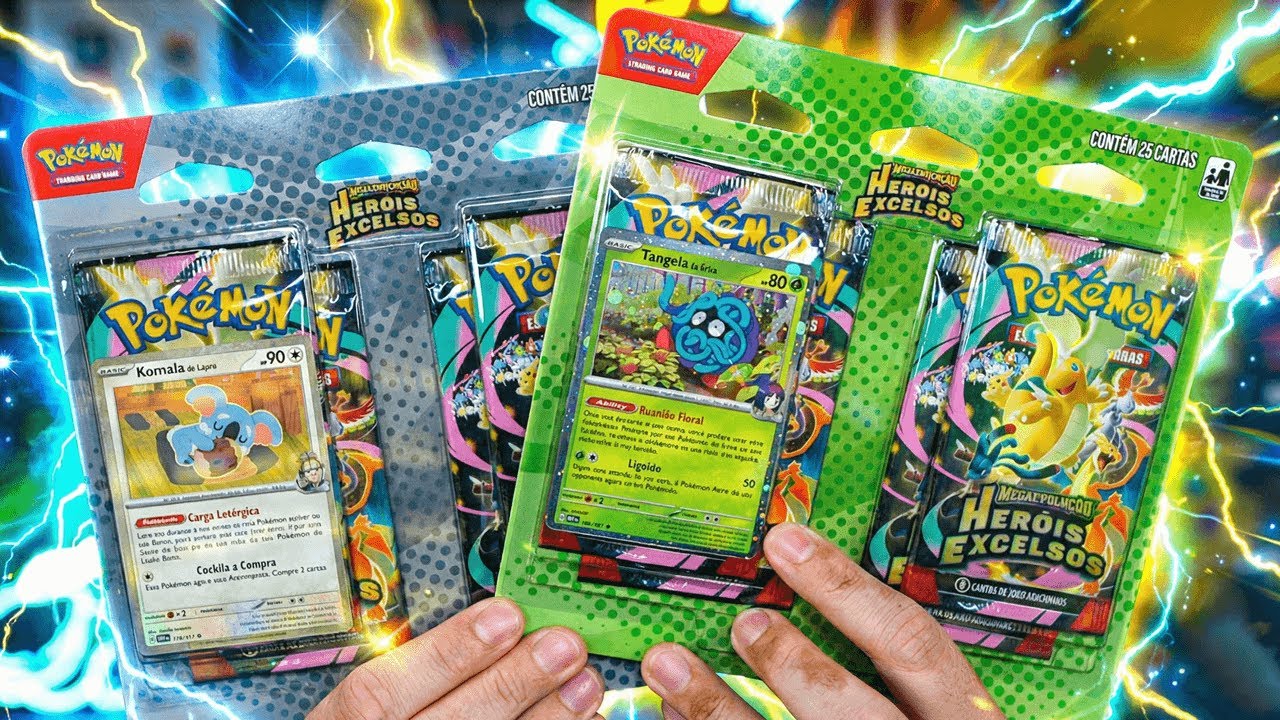 ABRI 12x Pacotes Quádruplos de Heróis Excelsos, Nova Coleção de Cartas Pokémon TCG!