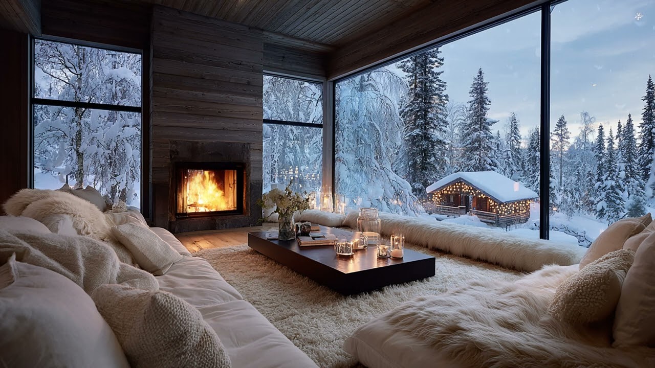 Deep Sleep & Cozy Fireplace Piano 2026 🔥 3 Hours Peaceful March Cabin for Focus & Reflection