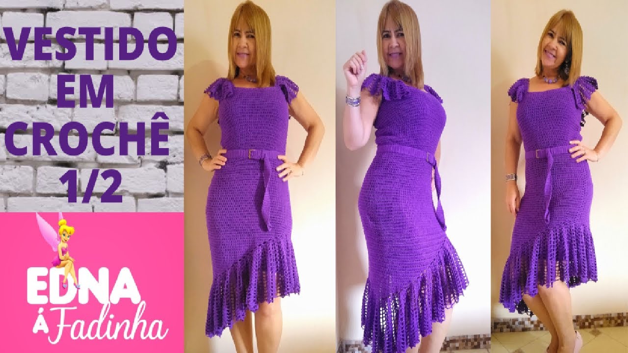 VESTIDO DE CROCHÊ AÇAÍ M PARTE- 1/2