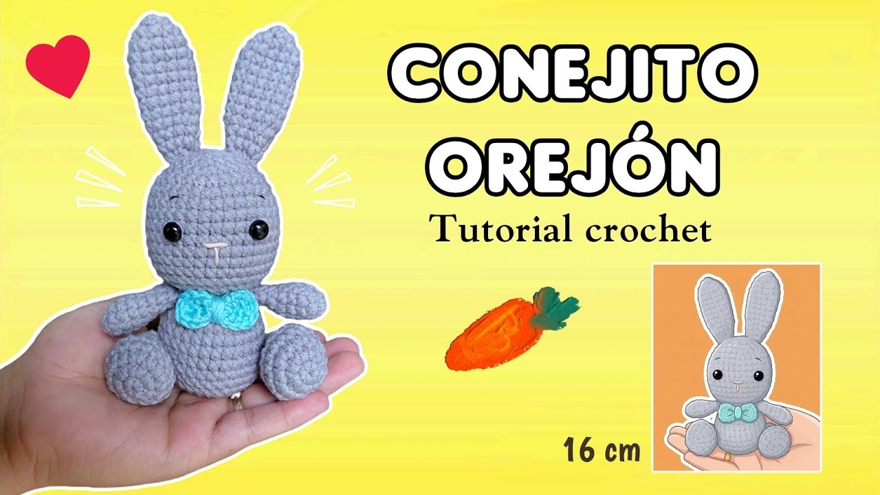 Conejo Orejón Amigurumi 🐇/ Tutorial conejito paso a paso #crochet #tutorial 