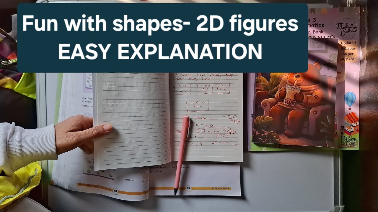 Class 3 Maths Mela Ch 5 Part 1: Fun with Shapes | 2D & Exercises | NCERT New Syllabus by Meenakkshi 