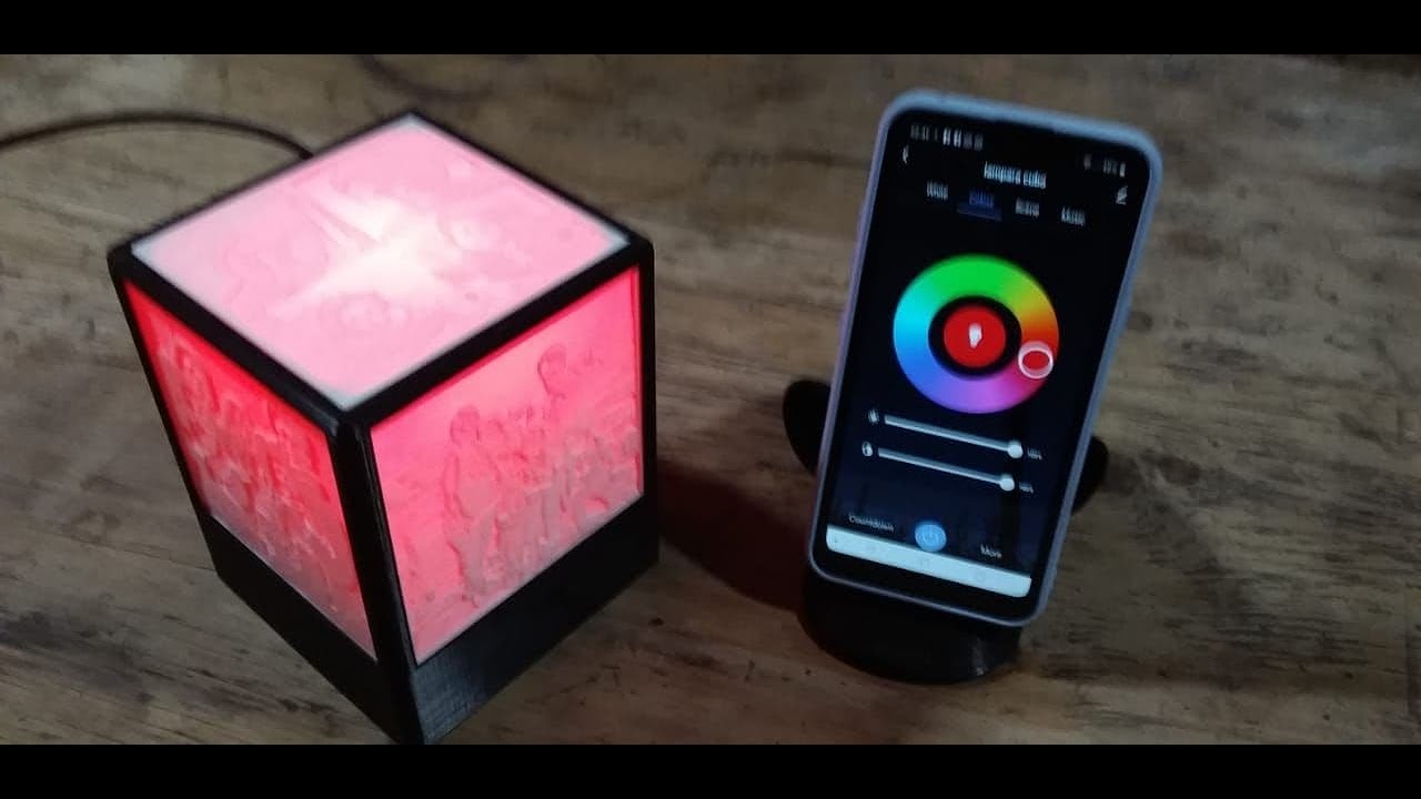 Cubo Litofania 3D SmartLamp