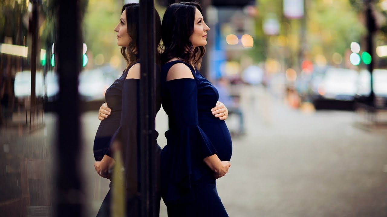 A BEAUTIFUL PREGNANCY SESSION in Downtown, maternity photoshoot for a business lady vlog 041