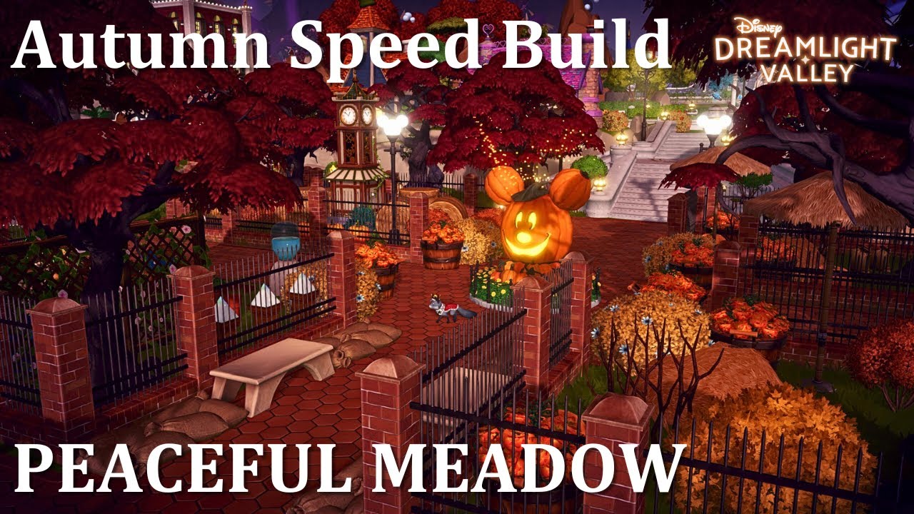 Peaceful Meadow Speed Build (Autumn) || Disney Dreamlight Valley