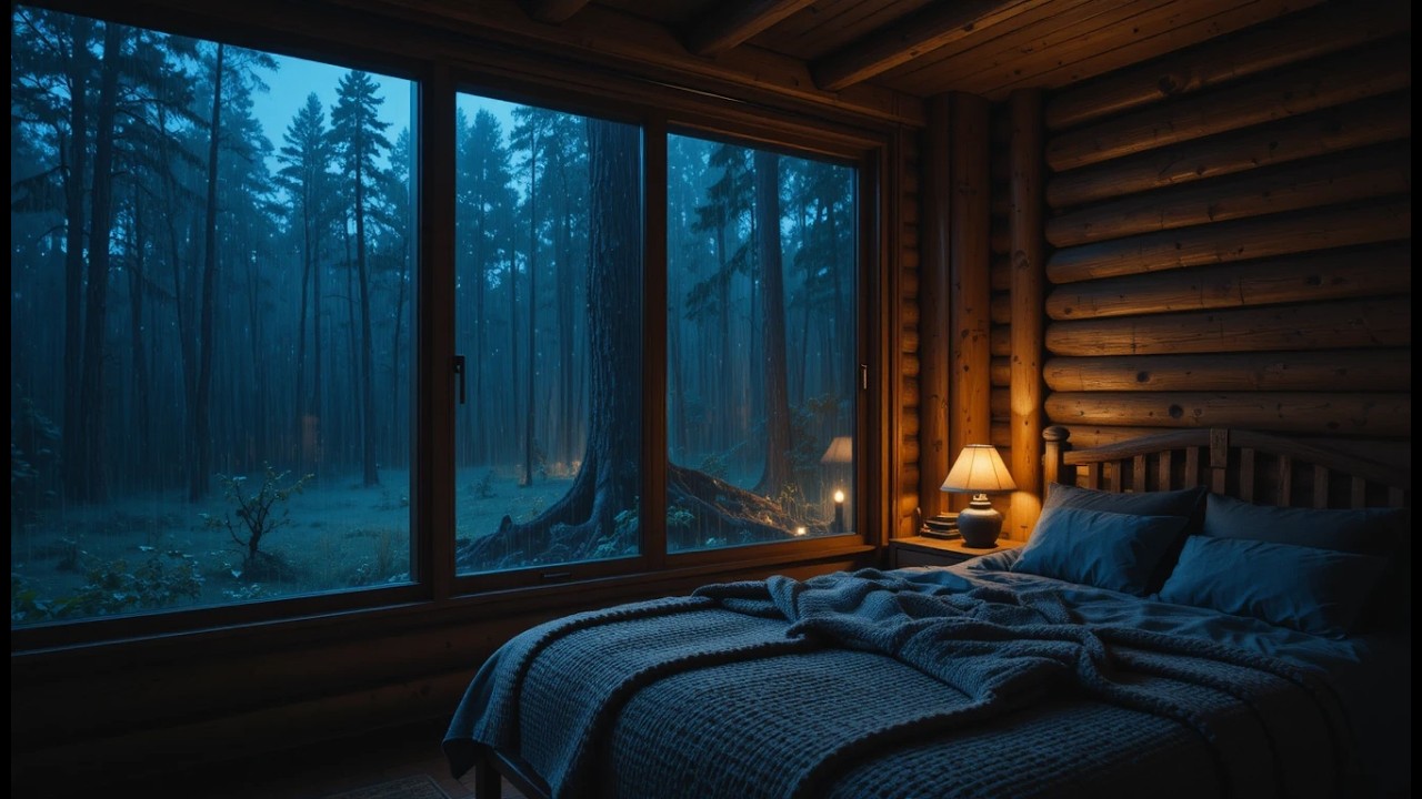 Heavy Rain Storm Sounds for Sleeping 🌧️ Beat Insomnia Fast