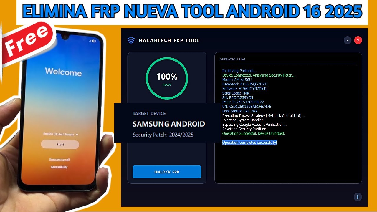 Eliminar Cuenta Google desbloquear FRP en TODO Samsung Android 15/16 Todos los Bit 16/12/2025