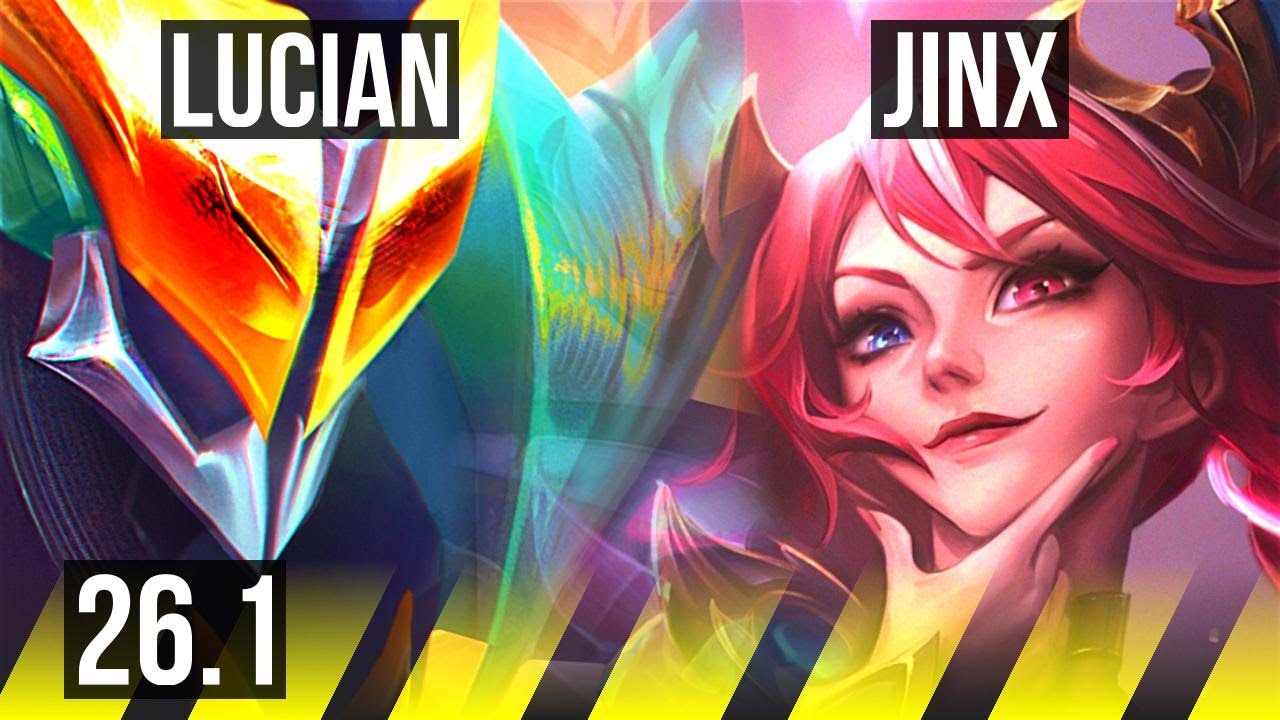 LUCIAN & Yuumi vs JINX & Blitzcrank (ADC) | 62K damage | KR Master | 26.1