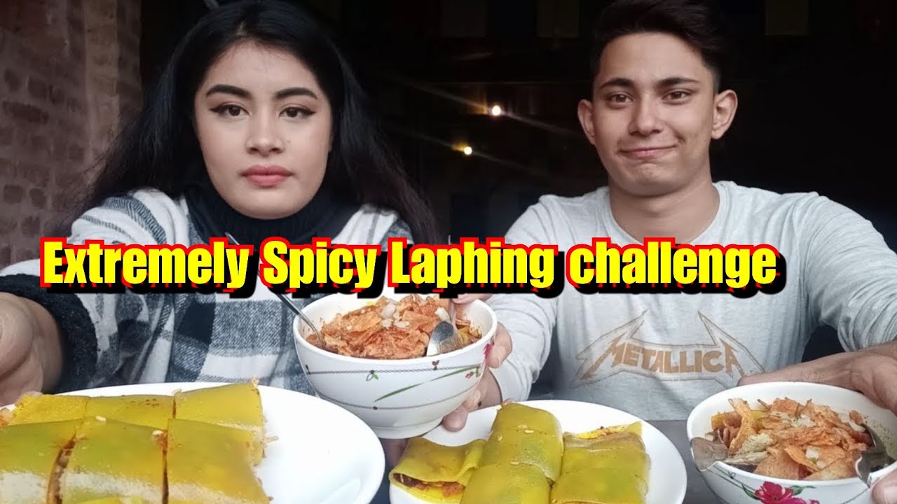 EXTREMELY SPICY LAPHING CHALLENGE ** Ayush Cried  **
