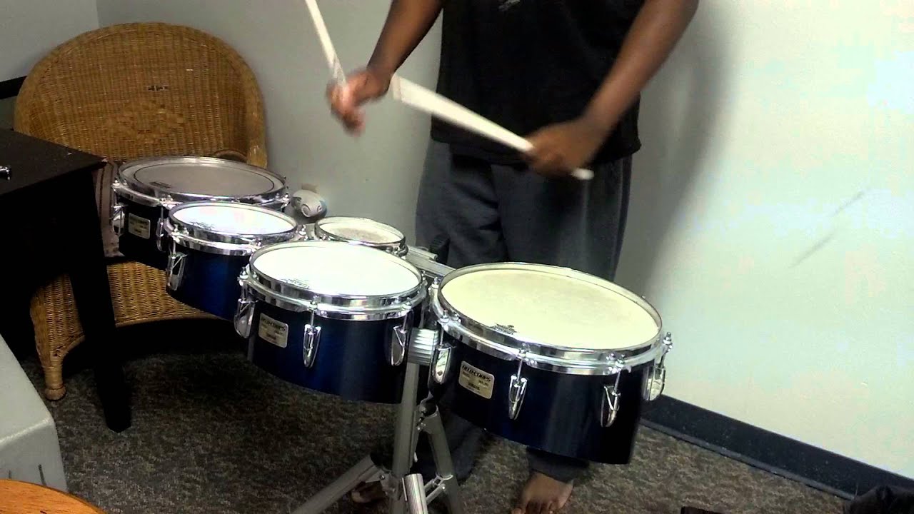 My bro playing Super Mario theme song on quads/quints/tenors