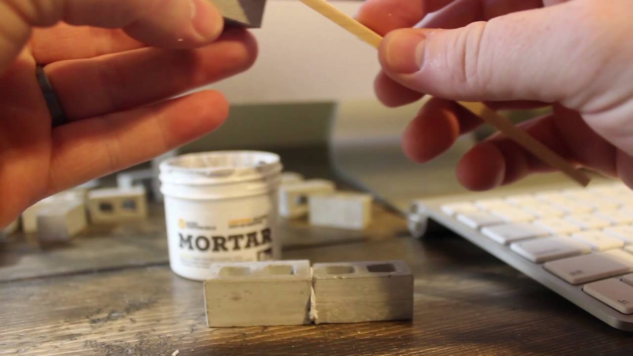 How to Mortar your Mini Cinder Blocks from Mini Materials