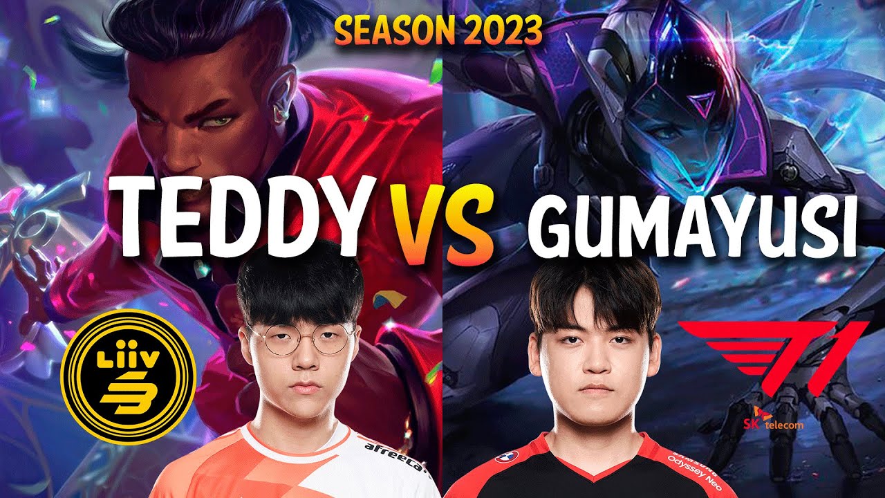 LSB Teddy vs T1 Gumayusi - Teddy LUCIAN vs Gumayusi VAYNE ADC - KR Ranked
