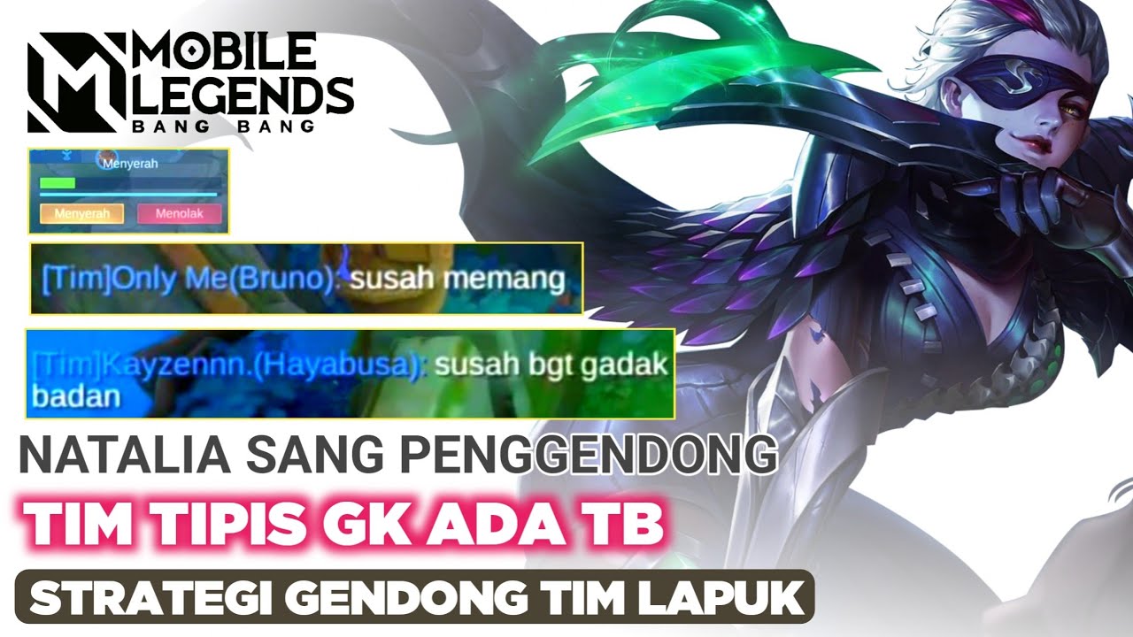 Natalia Gendong Tim Lapuk! Tim Tipis Vs Musuh Tebal! Lock Lancelot Tank Sampe Emosi!
