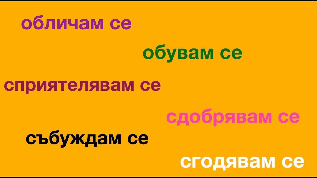 Некоторые возвратные глаголы в болгарском языке