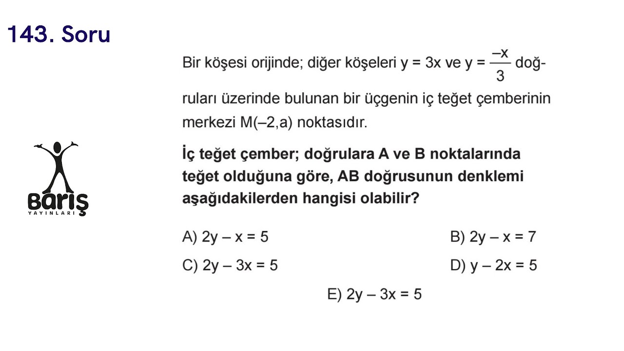 Günün Geometri Sorusu-143 (Barış Yayınlarından) | YKS2026 