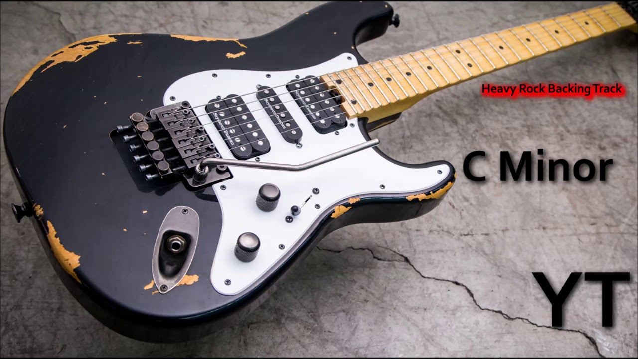 Melodious Heavy Rock Guitar Backing Track C Minor