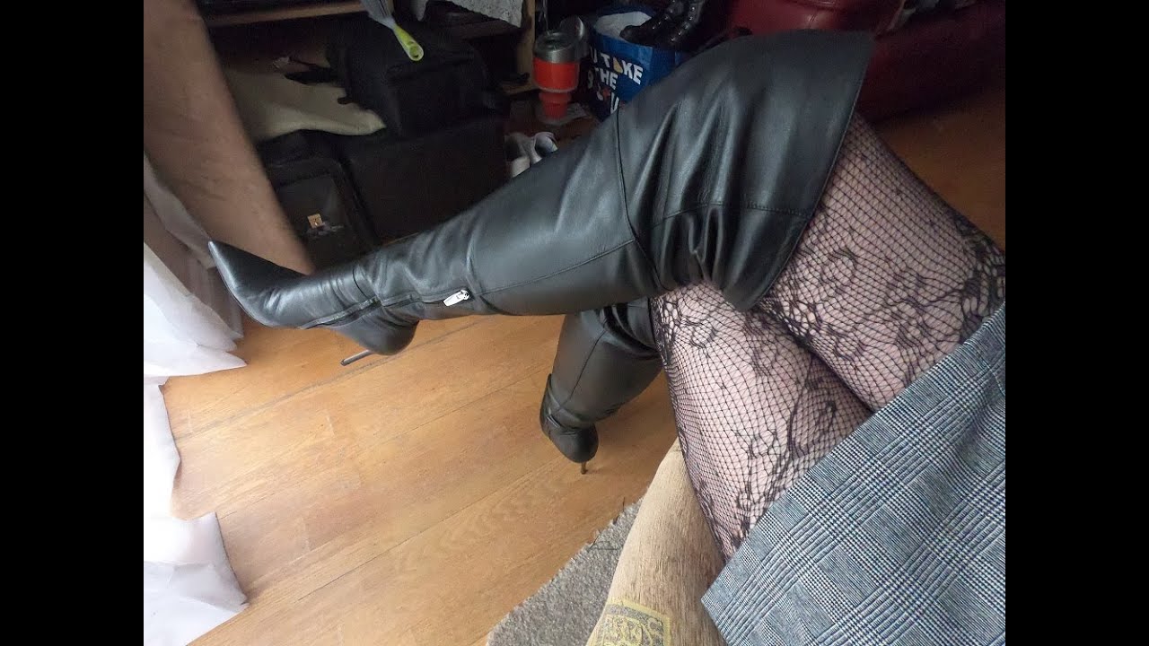 My Gianvito Rossi OTK Boots making a coffee