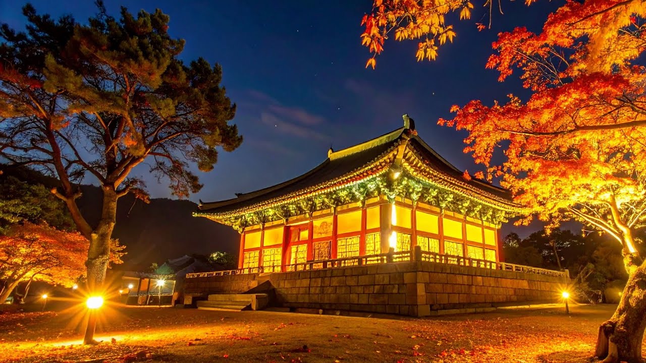 🍂가을을 기다리며 한옥에서 잔잔한 가야금 연주 10시간 연속듣기⎮ 중간광고없음 ⎮ 집중 공부 힐링 휴식 감성 명상 태교음악 10Hours korea gayageum Play