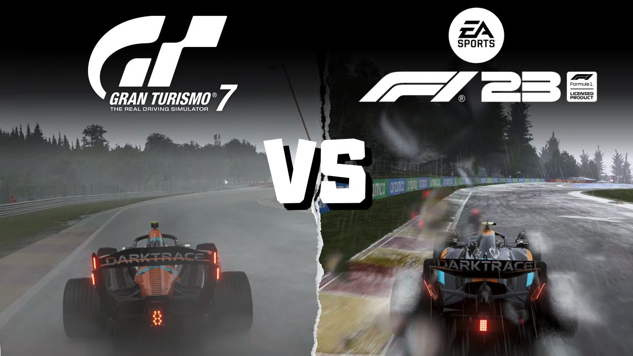 F1® 23 vs Gran Turismo 7 | Rain Comparison (Graphics, Gameplay, Sound) | 4K, 60fps, PS5, HDR