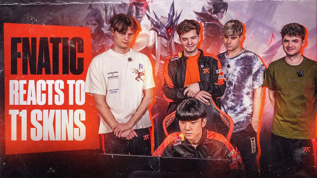 FNATIC PLAYERS REACT TO T1 WORLDS SKINS