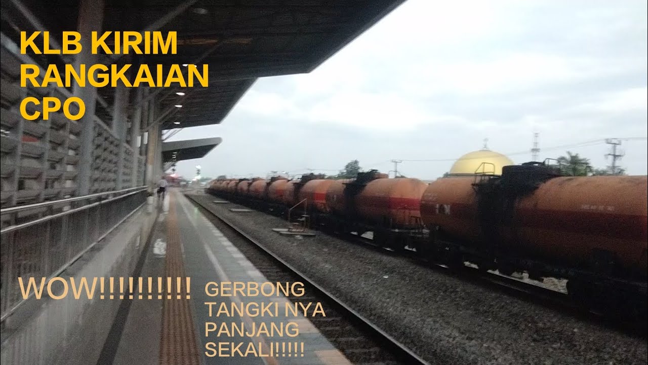 KERETA API LUAR BIASA MEMBAWA GERBONG TANGKI CPO DAN SANGAT PANJANG SEKALI ‼️‼️‼️