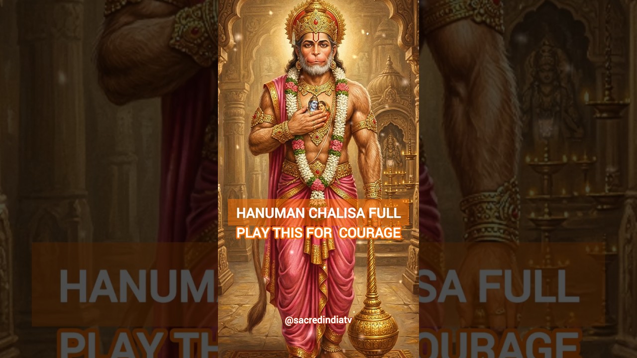 Play This Hanuman Chalisa for Courage Tonight 🌙🔥 Sacred India TV