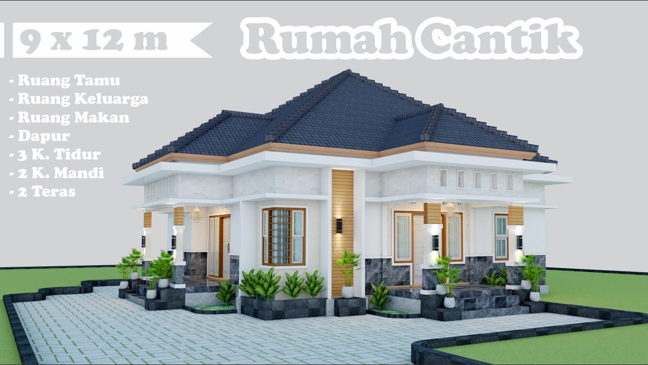 Rumah Minimalis dengan 3 Kamar Tidur | 9 x 12 m
