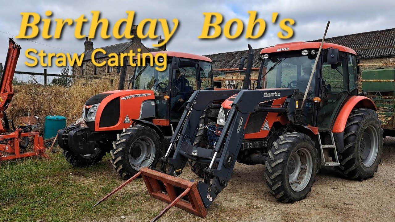 Bobs Birthday Straw Cart! 3 Zetors Cart!