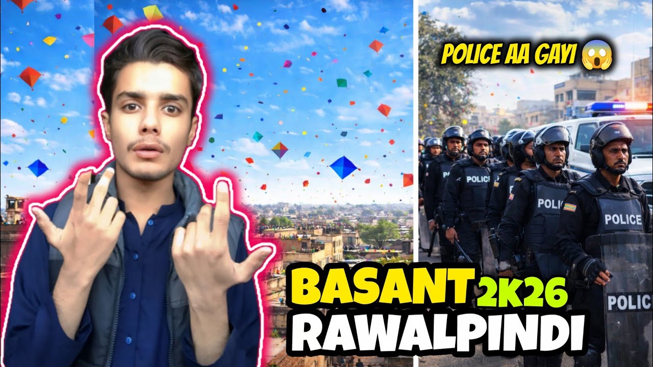 Basant in Rawalpindi 😍 | Suddenly Police Came 👮‍♂️