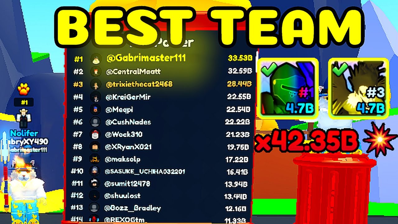 I got the BEST TEAM AND BECAME #1 ON THE LEADEBOARD IN Pickaxe Simulator - Roblox