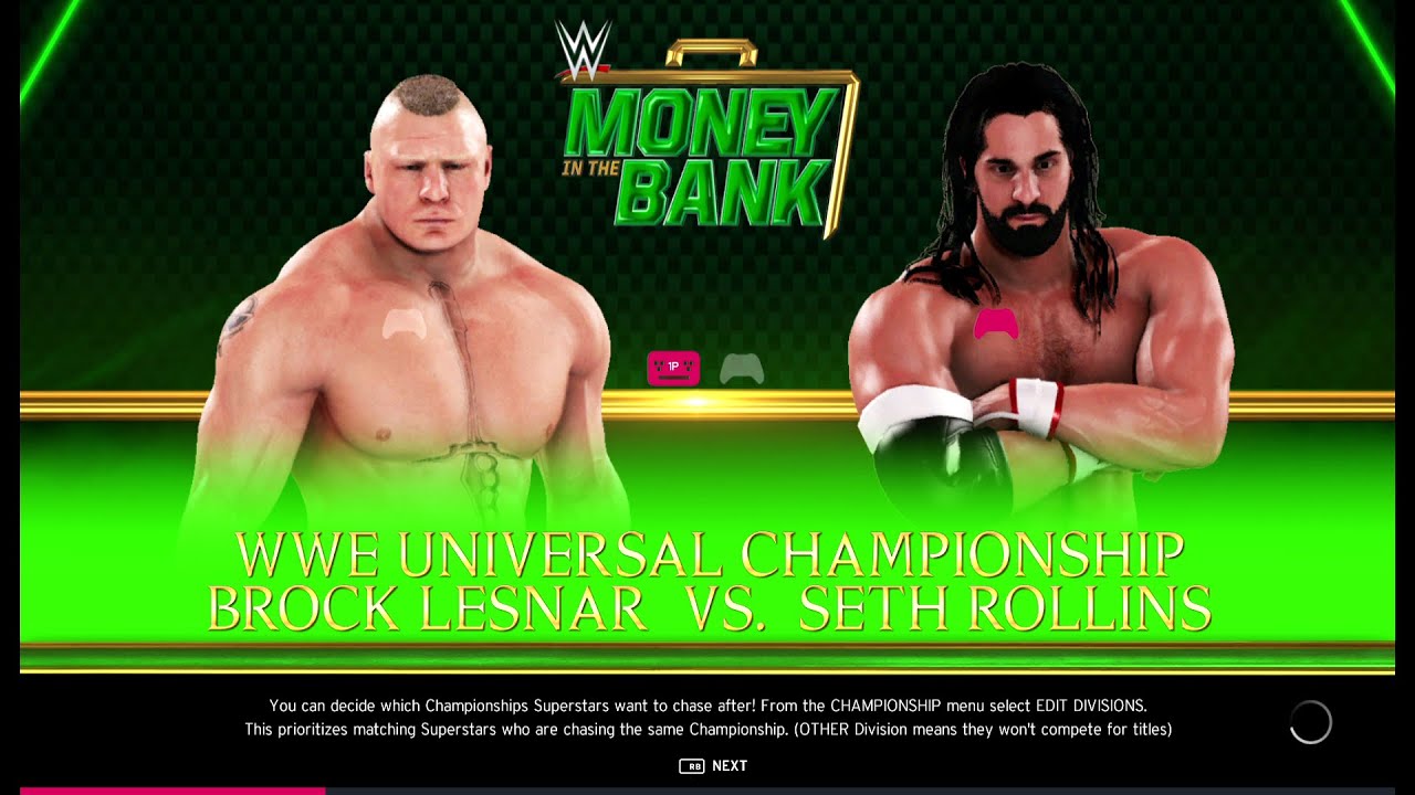 WWE2K20 Brock Lesnar Vs Seth Rollins