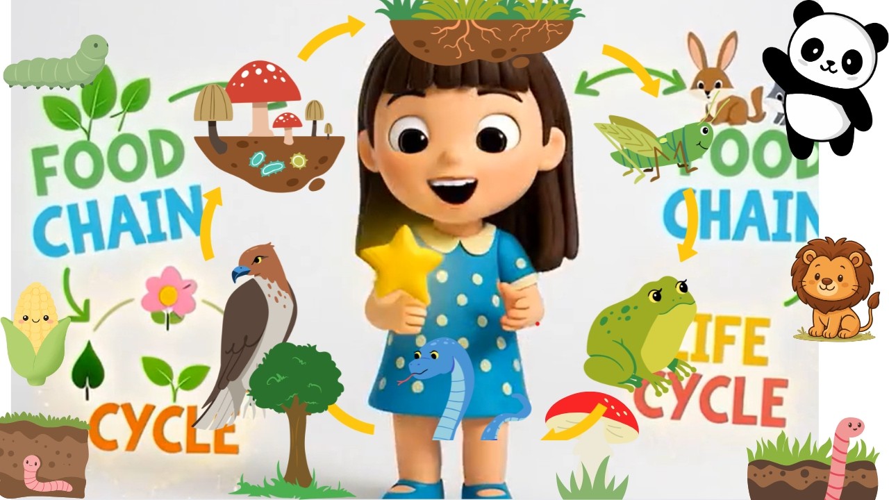 Kids Food Cycle animated video |@CoComelonNursery rhymes & kids' song |​ @ChuChuTV  Food Chain Song