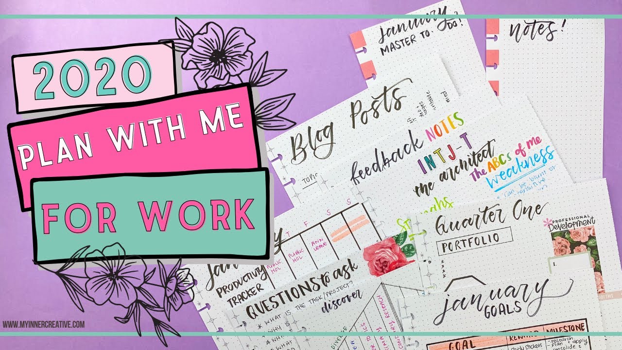 2020 Bullet Journal and Happy Planner SET UP for Work! *Simple spreads for your work planning!*