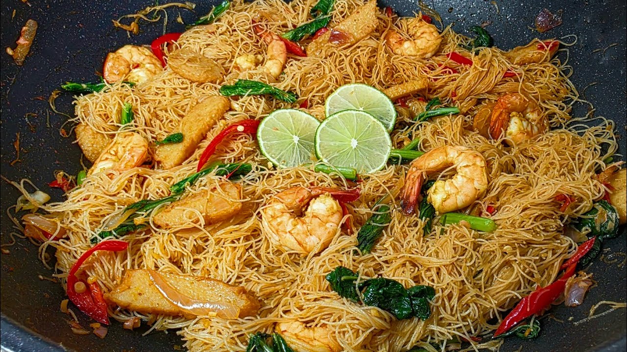 Bihun Goreng Tomyam Sedap! | Spicy Tom Yum Fried Bihun | Tom Yam Rice Vermicelli