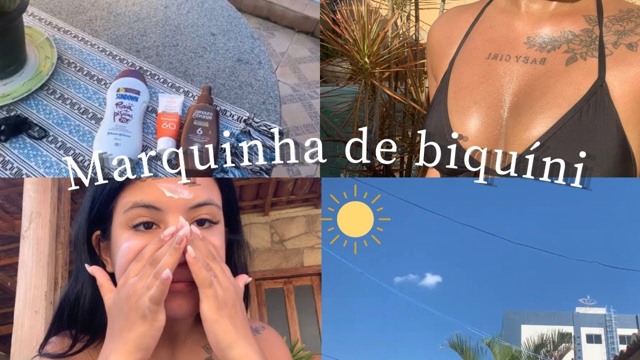 Como fazer MARQUINHA NATURAL de biquíni em casa ☀️