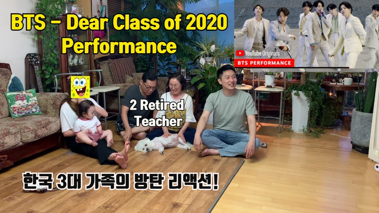 [ENG] BTS - Dear Class of 2020 Performance Reaction / Retired Teacher Family's Reaction / 방탄 가족 리액션