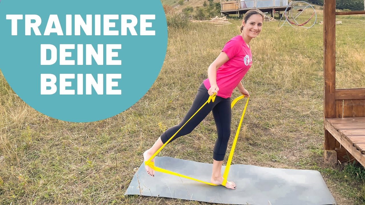 Pilates Beine und Po mit Theraband im Stehen