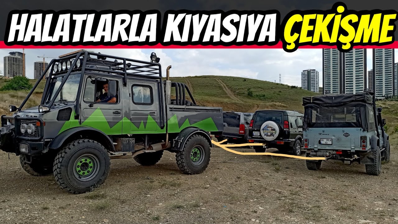 KİM ÇEKER? | Unimog vs Defender V8 vs Discovery 2 V8 vs Discovery 3 V6 | TUG OF WAR