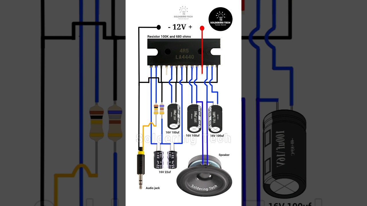 LA4440 ic amplifier  #diy #shorts #viral