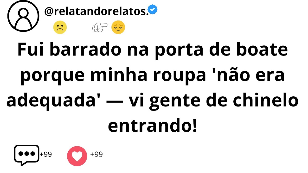 Fui barrado na porta de boate porque minha roupa 'não era adequada' — vi gente de chinelo entrando!