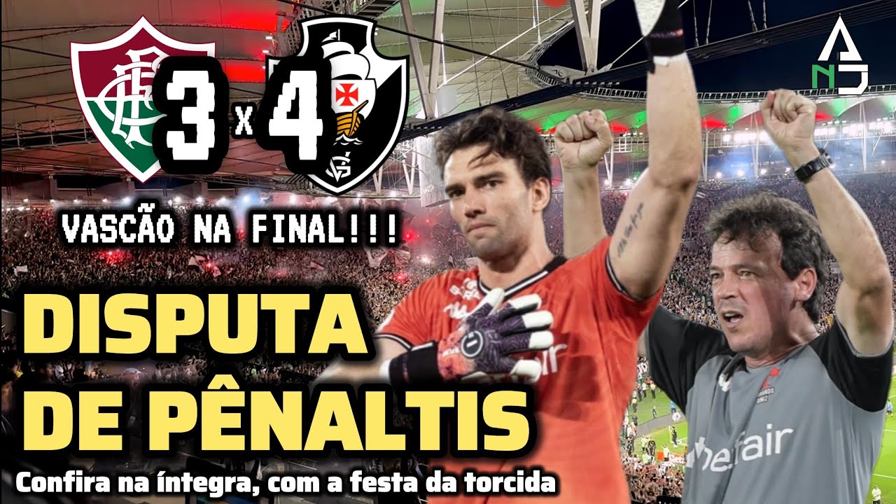 DISPUTA DE PÊNALTIS E FESTA DA TORCIDA! Vasco 4 x 3 Fluminense | semifinal Copa do Brasil 