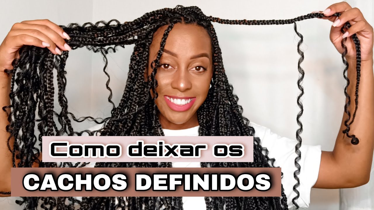 Como deixar os cachos da trança Goddess Braids definidos #cachosdasamy