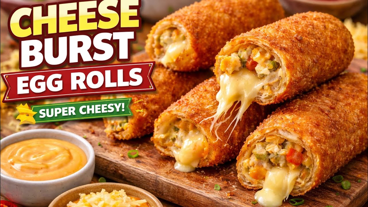 Alhamdulillah! 🌙✨Today’s 9th Iftari Special is everyone’s favorite — Cheese Burst Egg Rolls 🧀🔥